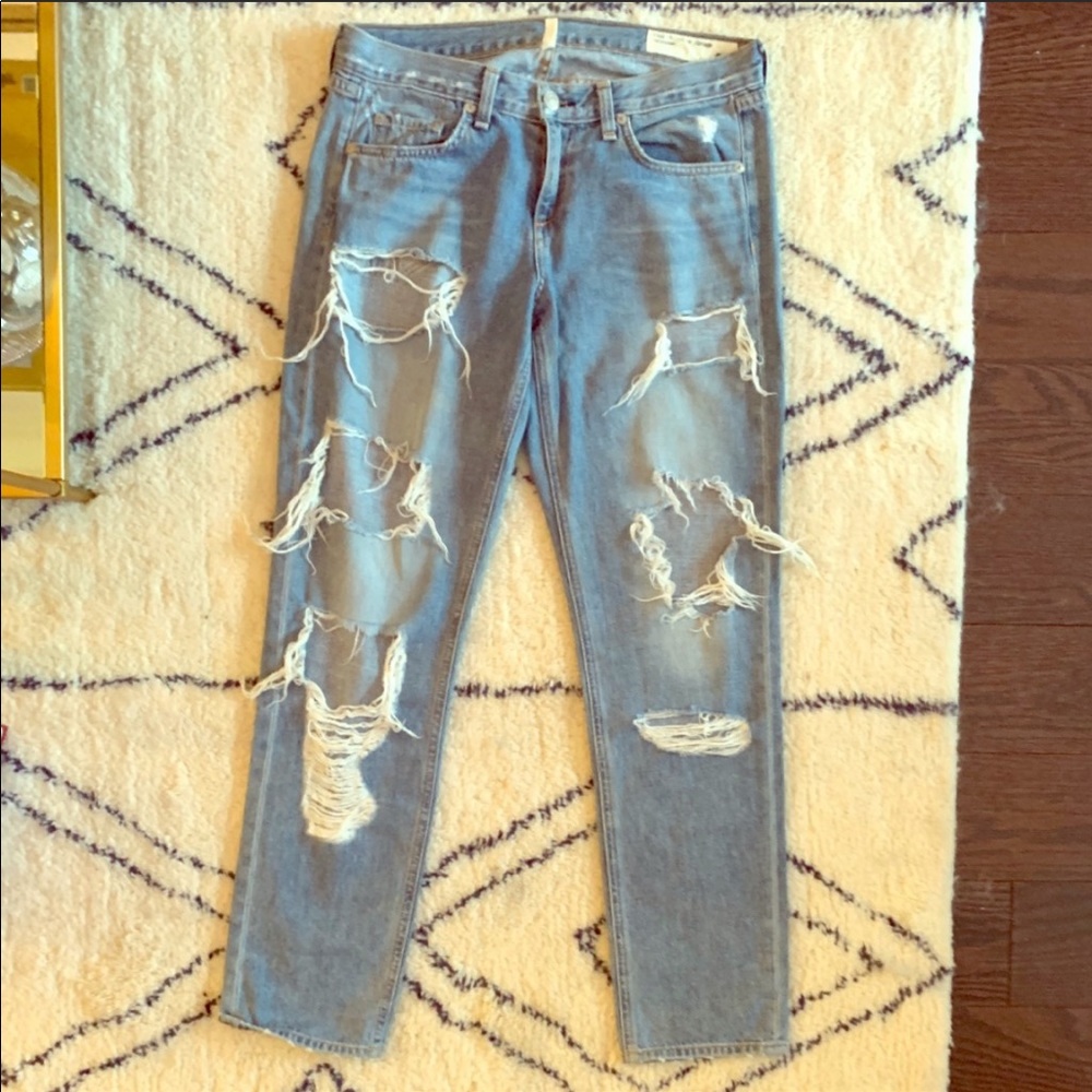 Rag & Bone distressed boyfriend jeans